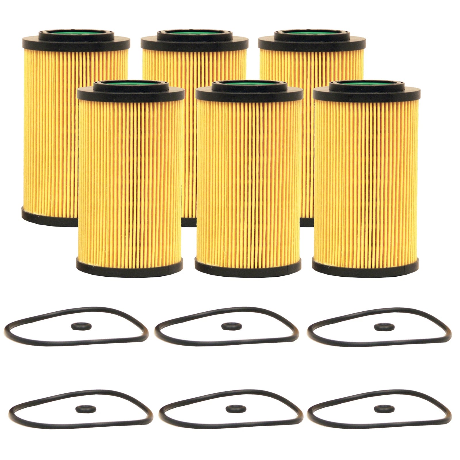 Set of 6 Engine Oil Filters for Hyundai Kia V6 (StdAsp GAS)