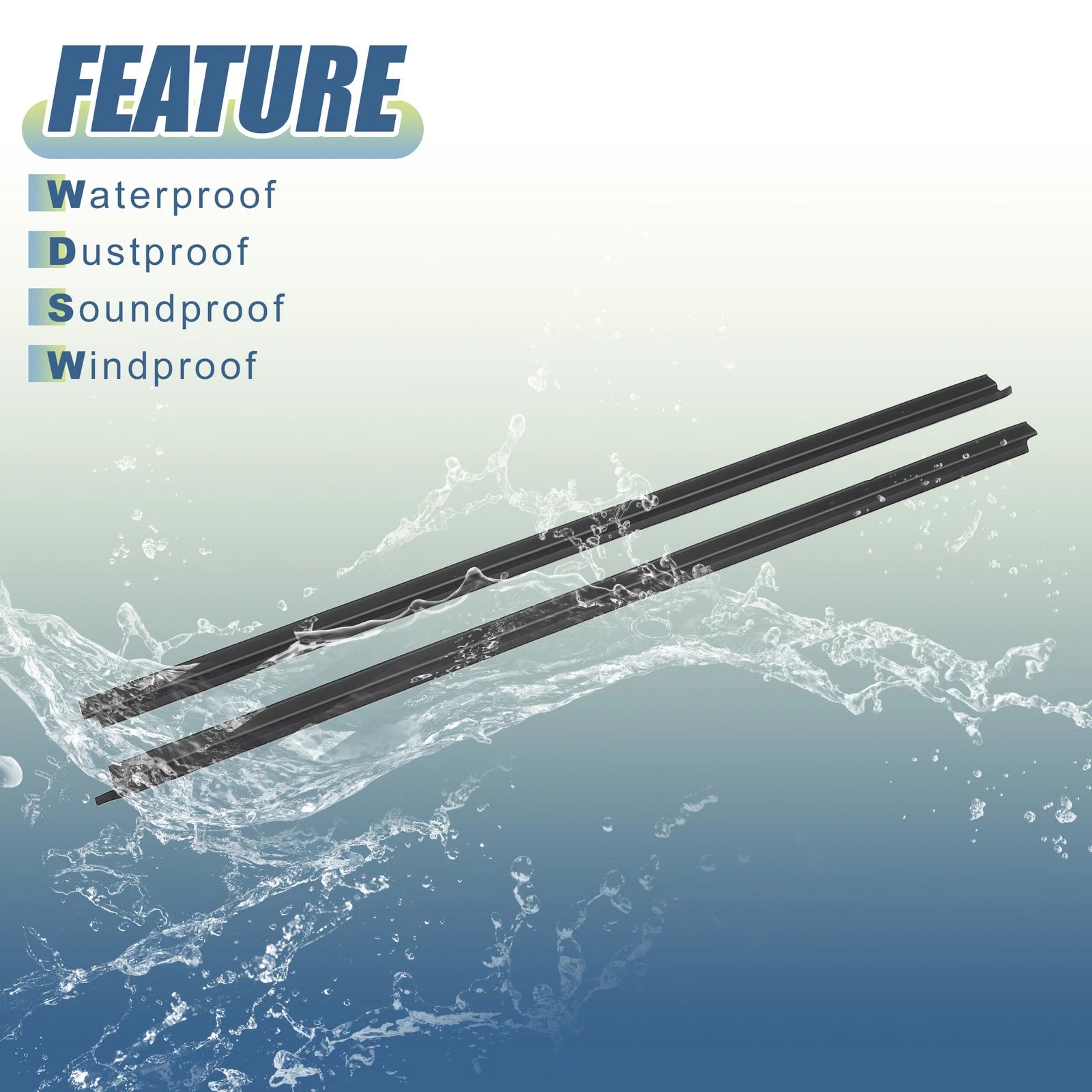 2X Window Glass Seals for Nissan D21 (1986–1997) 745060774255