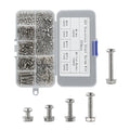 Set of 320 Hexagonal Screws and Nuts in Stainless Steel