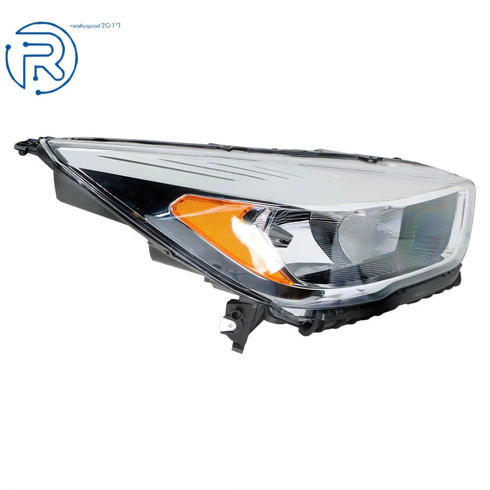 Right Passenger Side Halogen Chrome Headlight for Ford Escape (2017-2019)