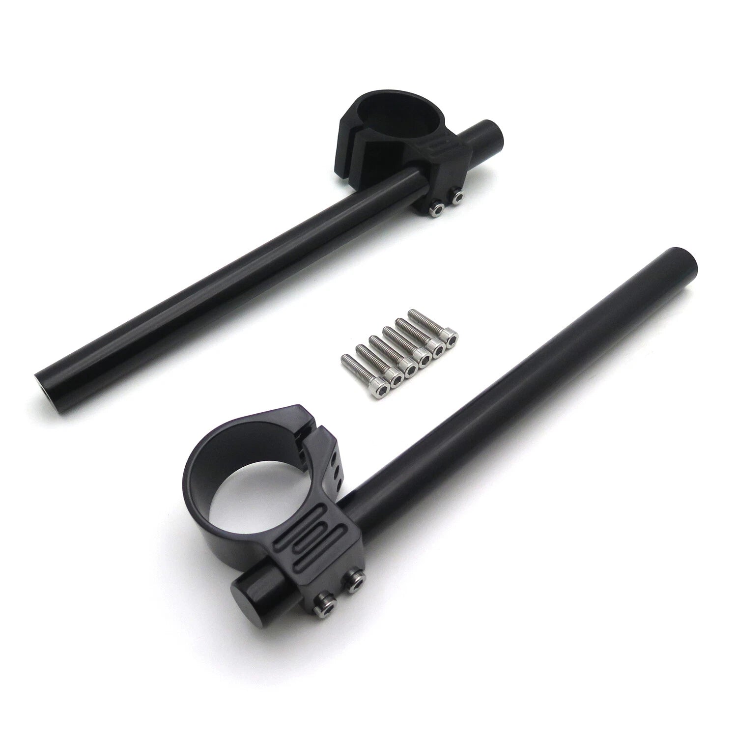 50mm Clip Ons for Universal Black Fork Tube 43mm Tilt 7 Degree