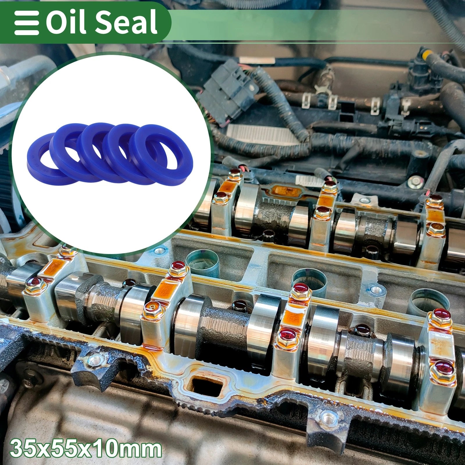 Set of 5 Oil Seal Rotary Shaft Seal 35x55x10mm High Pressure for Various Models