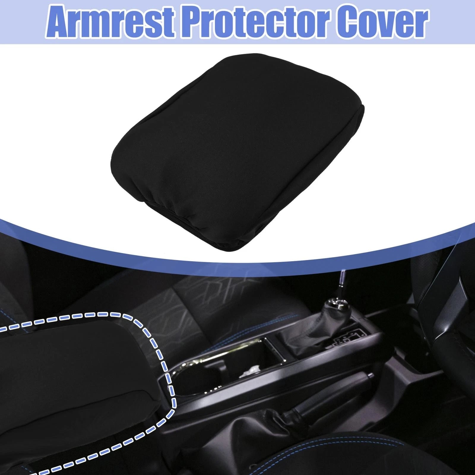 Neoprene Armrest Protector Cover for Toyota Tacoma (2016–2022) Black