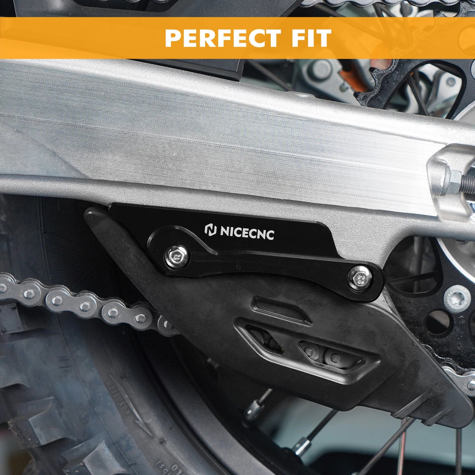 Rear Swingarm Guard for KTM 125 250 350 450 XC/SX/XCF/SXF (2023–2024)