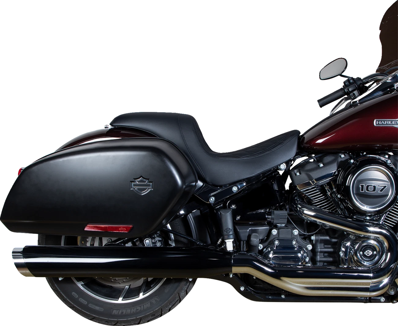 Predator Seat for Drag Specialties (Double Diamond, Black Stitching)