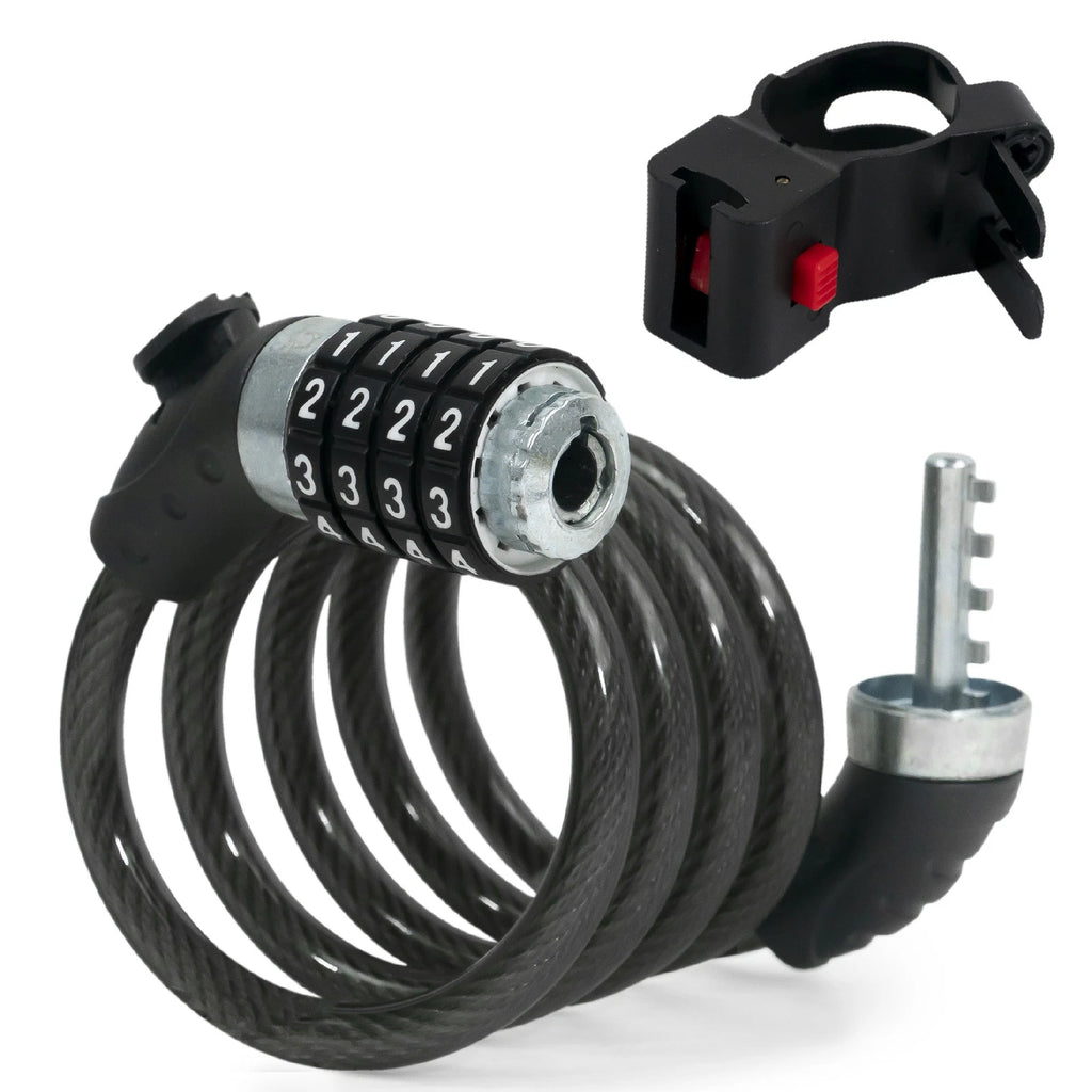 Bike Lock Cable, Combination Anti Theft Resettable Lock for Bikes