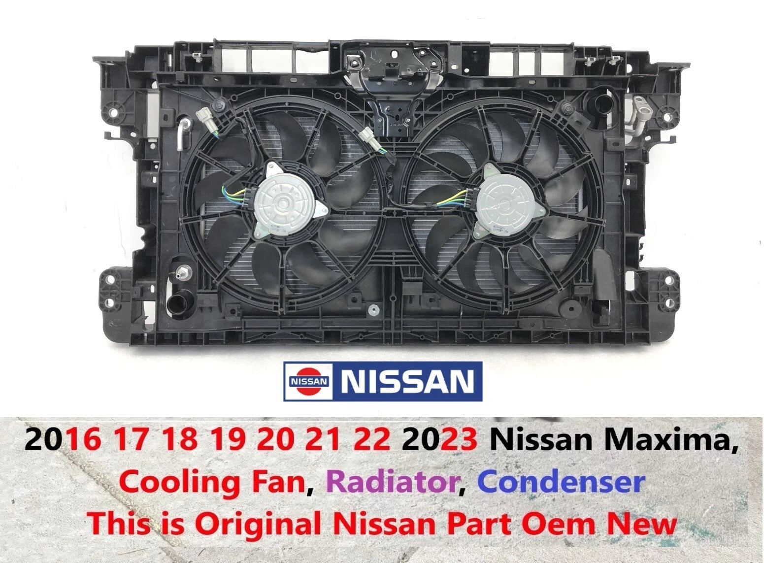 Cooling Fan Radiator Condenser Pack for Nissan Maxima 2016–2023 (625083TA0B)