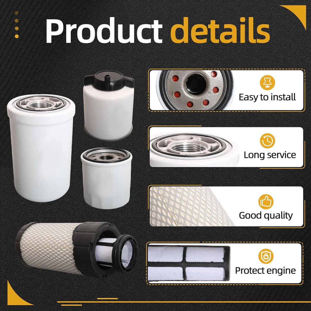 5X Fuel Oil Air Filter Kit for Bobcat Mini Track Loader (MT52-MT100)