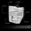 Pair Chrome Clear Corner Headlight Lamps for Ford Super Duty (2008–2010)