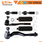 Set of 6 Rack and Pinion Bellow Tie Rod Ends for Toyota Tacoma (1995–2004)