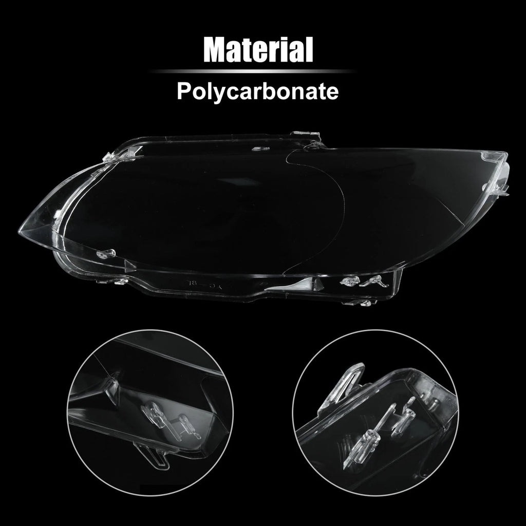 1 Pair Headlight Lens Cover for BMW M3 (2008–2013) 63117182517