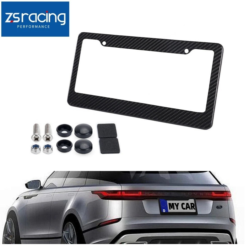 Carbon Fiber License Plate Frame for Universal Fit (3K)