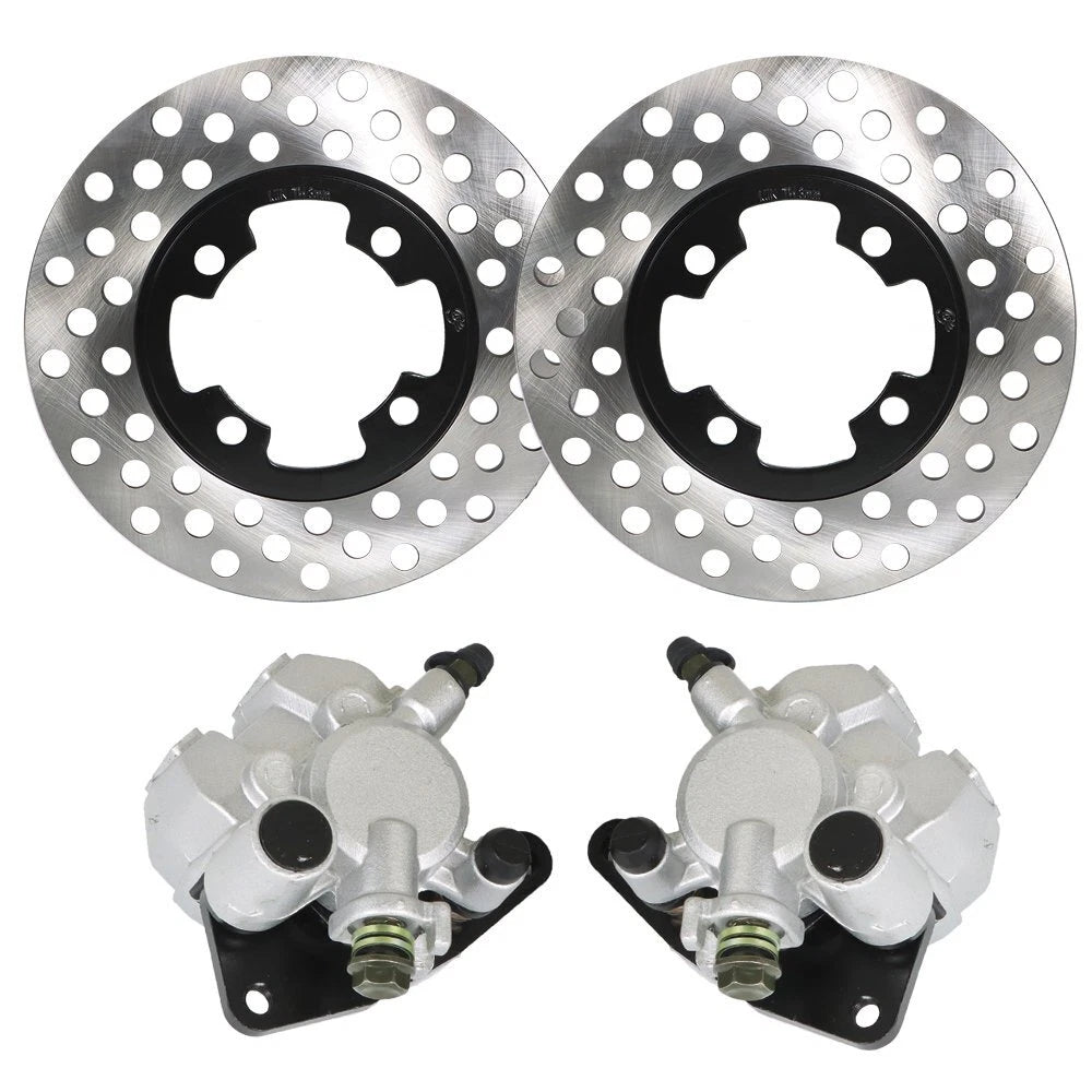 Front Brake Calipers & Rotors for Yamaha Grizzly 350 400 450 (2007â2014)