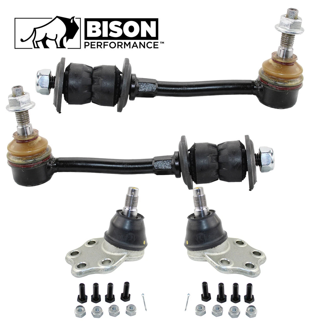 4pc Front Sway Bar Link & Lower Ball Joint Kit for Dodge RWD