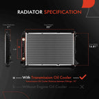 Radiator for Ford Mustang (1997–2004) V8 4.6L Automatic Trans Aluminum