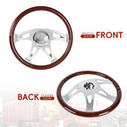 18" Chrome Wood Steering Wheel for Truck