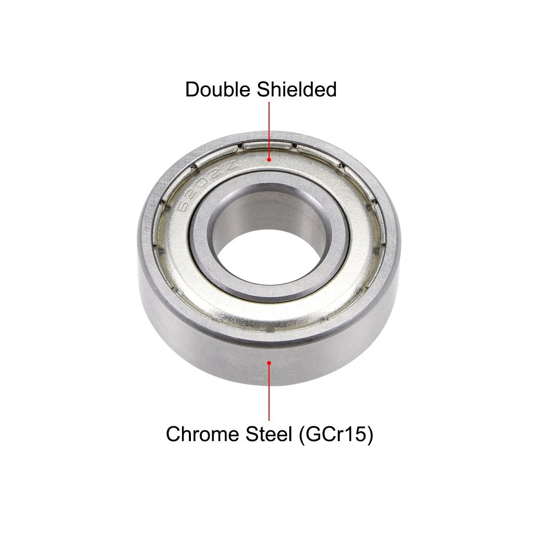 Set of 2 6202ZZ Ball Bearings   15x35x11mm