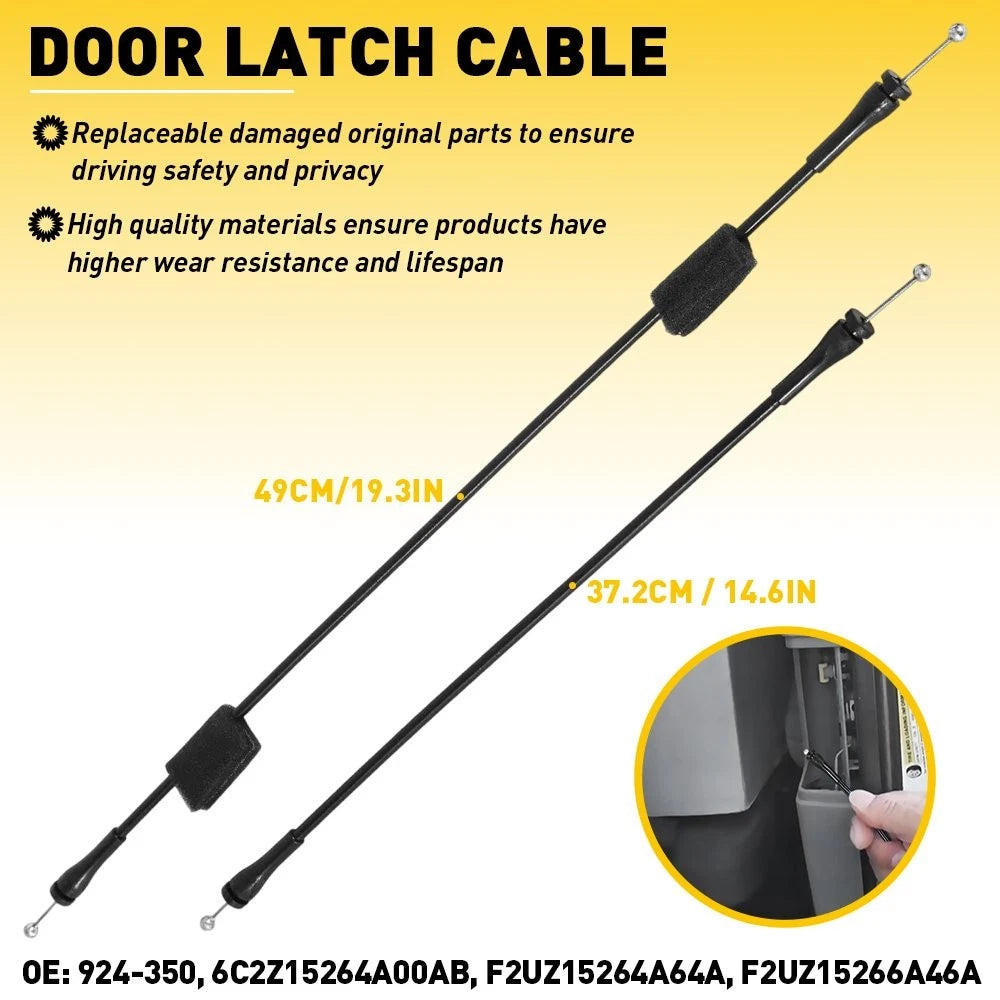 Door Latch Cable Rear Right for Ford E150 E250 E350 E450 E550 (1992–2021)