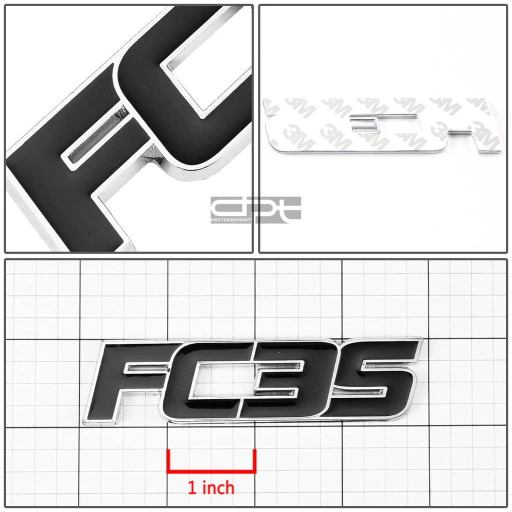 Chrome Black Bumper Trunk Grill Emblem Badge for Mazda RX-7 FC3S (1986–1992)