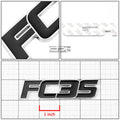 Chrome Black Bumper Trunk Grill Emblem Badge for Mazda RX-7 FC3S (1986–1992)