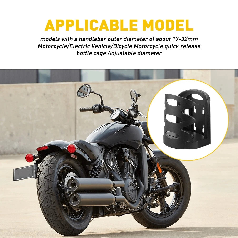 Adjustable Drink Cup Holder for Motorcycle (17-32mm)