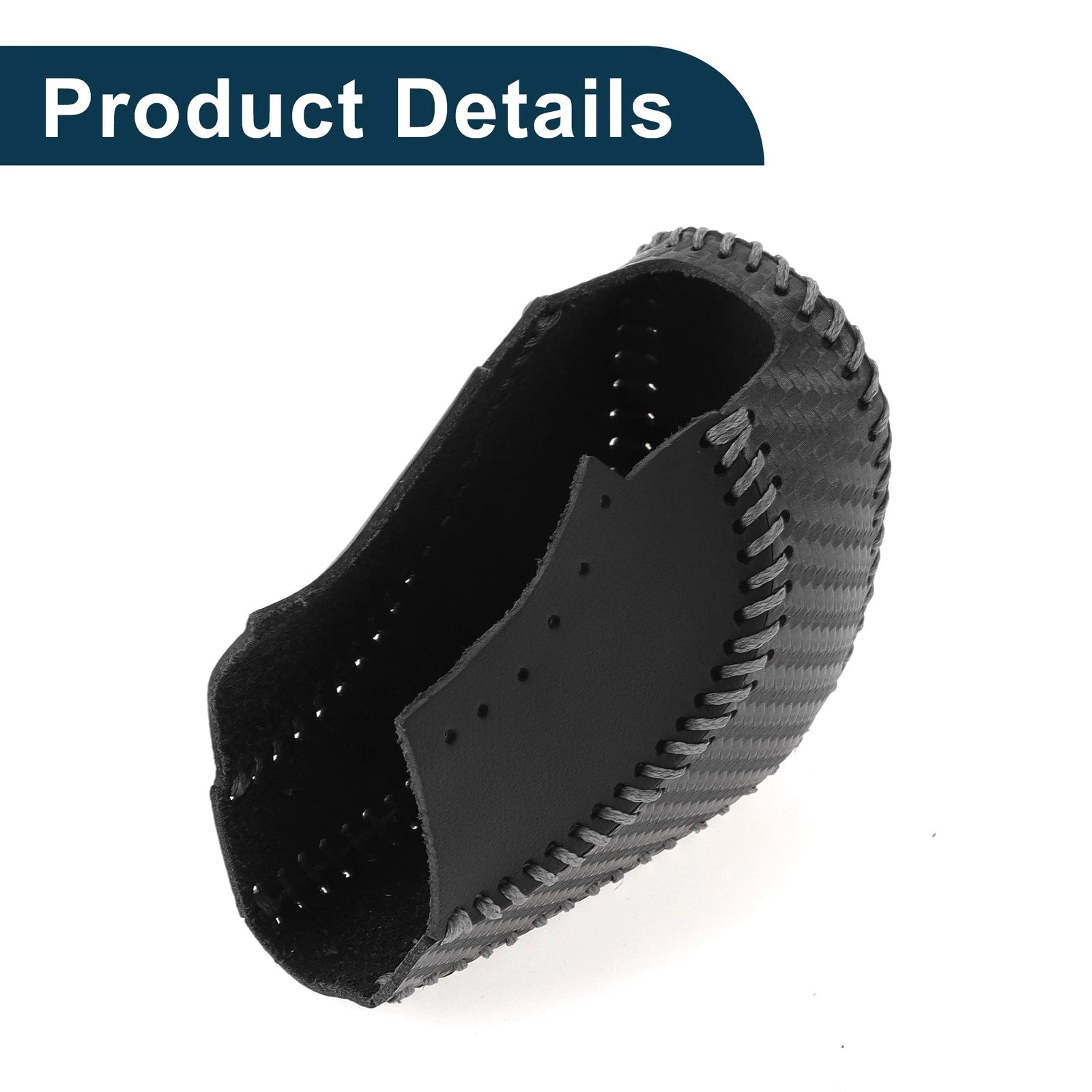Gear Shift Knob Cover for Volkswagen Jetta (2012–2019) Black Carbon Fiber