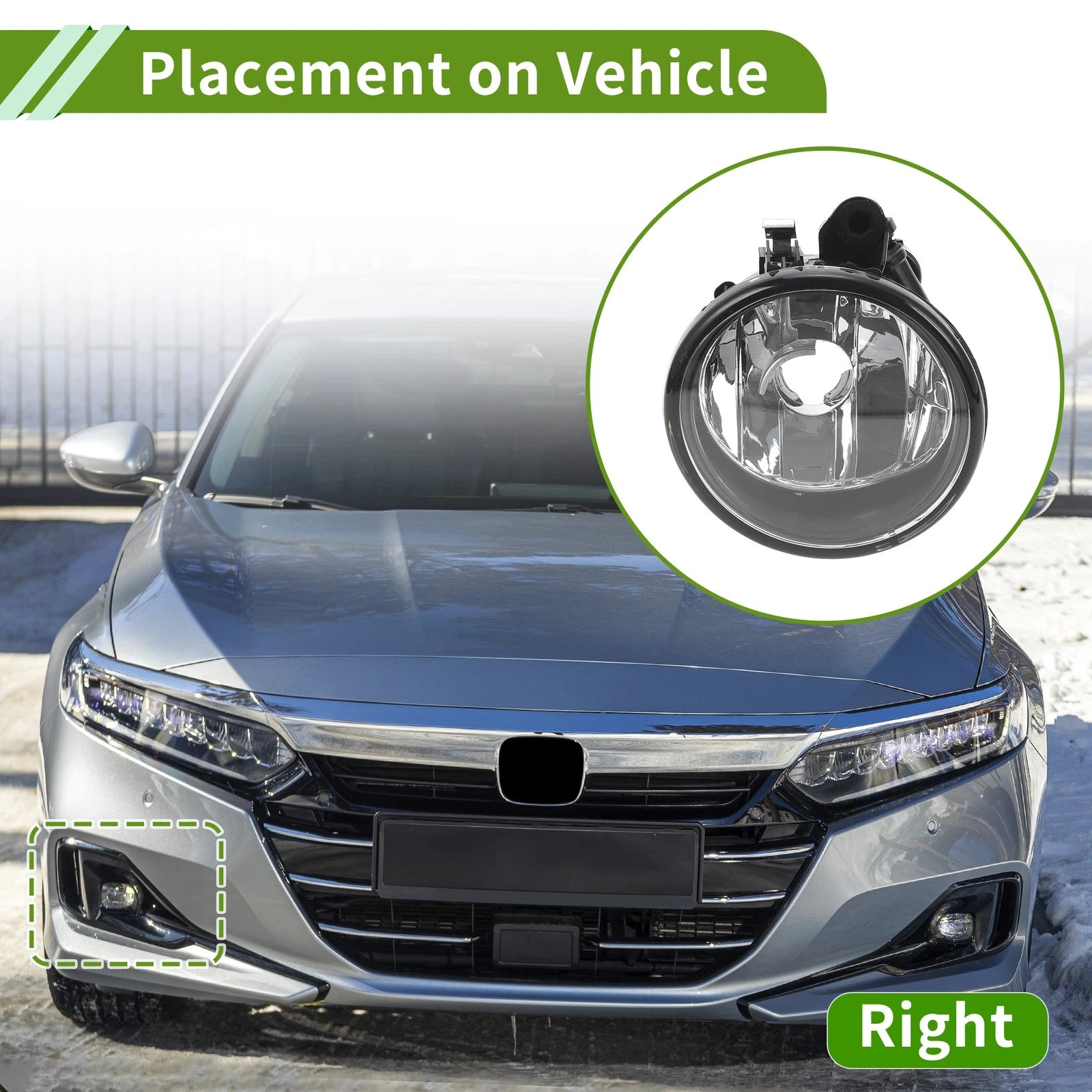 1 Pc Right Fog Light Grill for BMW X6 (2013–2015) No. 63177311352 Clear