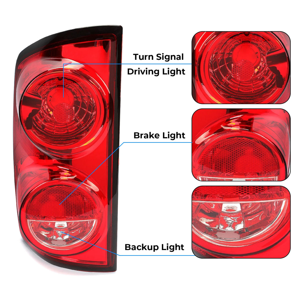 Tail Lights for Dodge Ram 1500 2007–2008, Ram 2500 3500 2007–2009