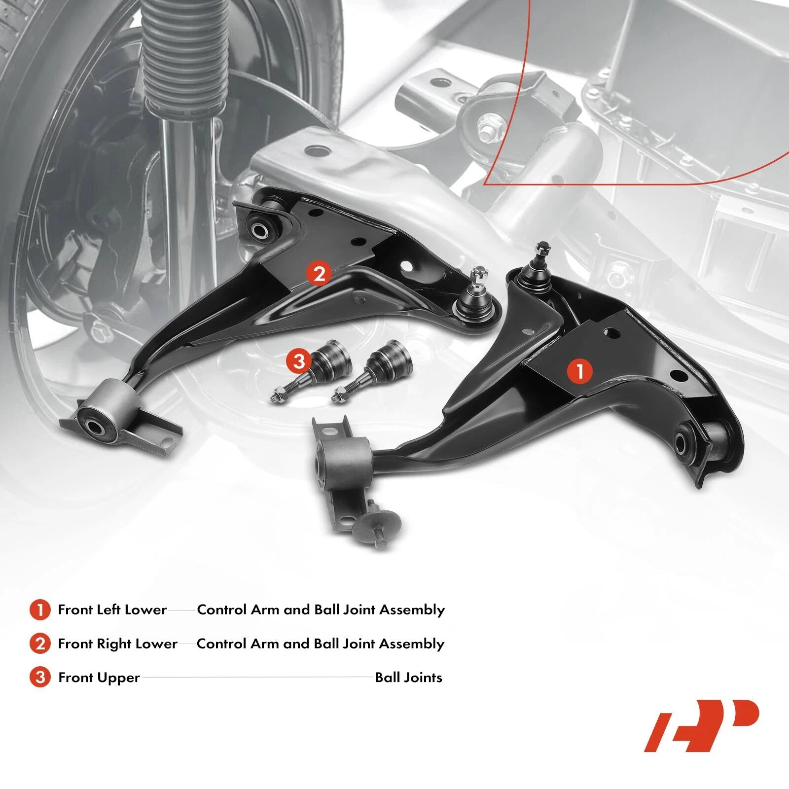 12x Front Wheel Bearing Control Arm Ball Joint Kit for Ford Explorer (2002–2010)