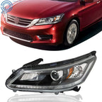 Left Headlight for Honda Accord (2013-2015) Black