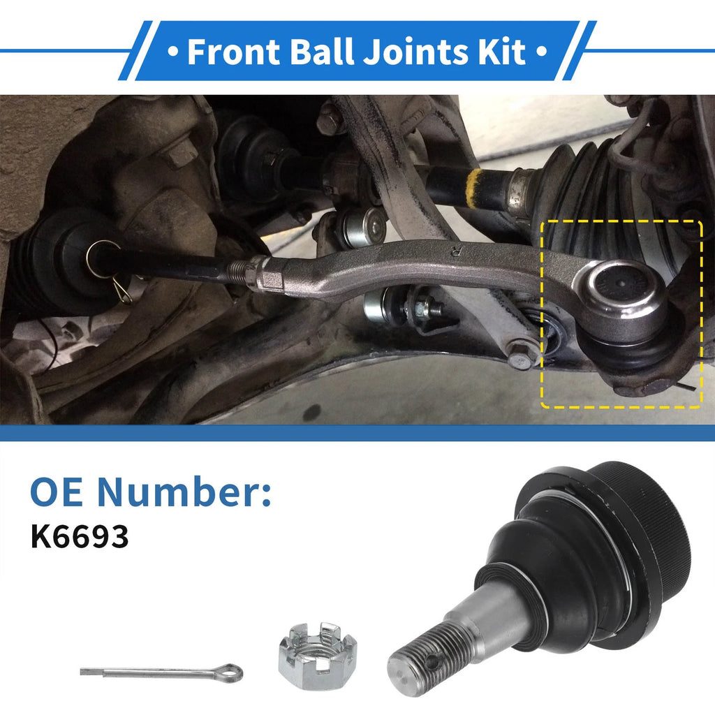 2X Front Lower Ball Joints for Chevrolet Silverado 1500 HD (2001–2003) No.K6693