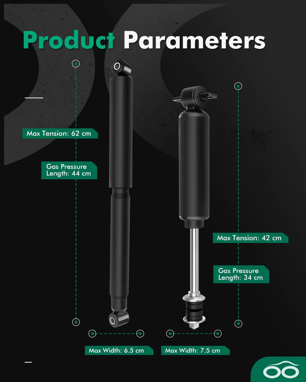 Set of 4 Shocks Struts for Dodge Dakota Durango 2WD (1997–2004)