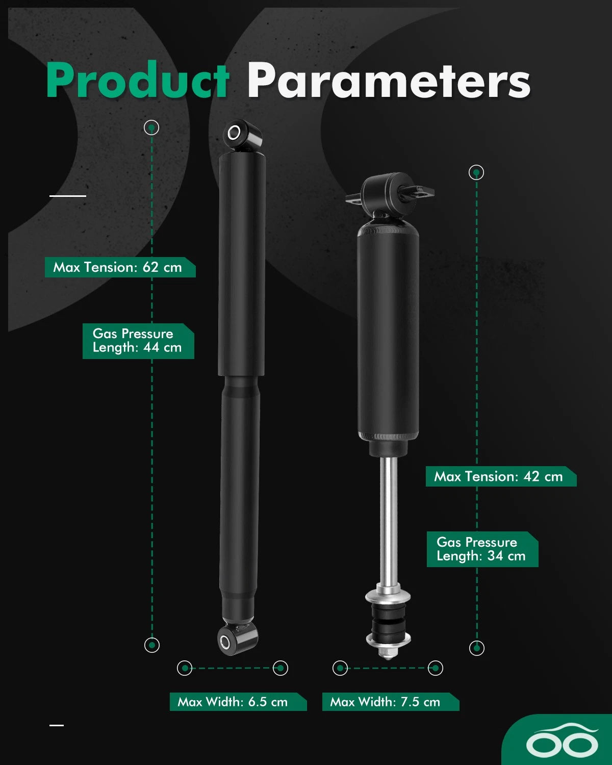 Set of 4 Shocks Struts for Dodge Dakota Durango 2WD (1997–2004)