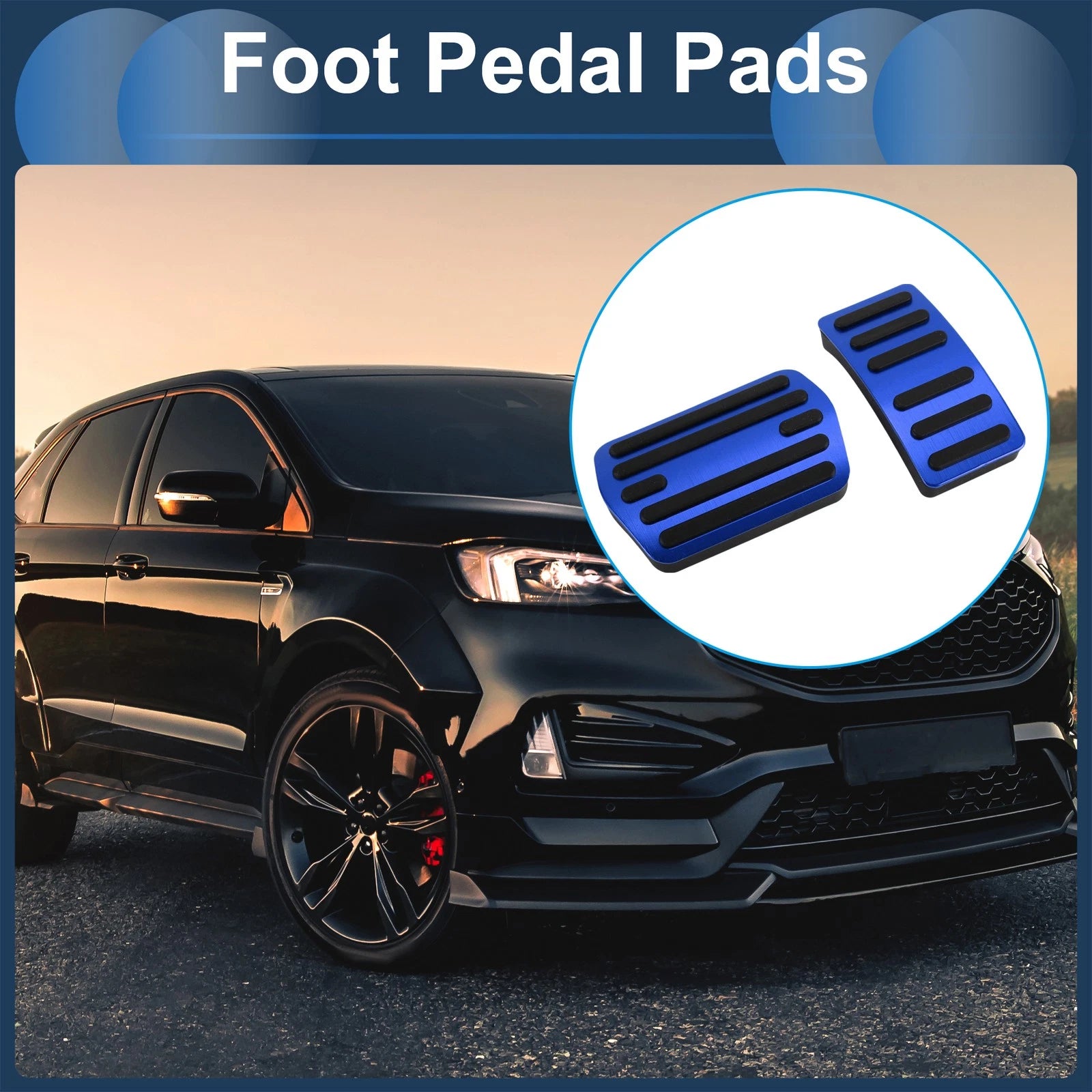 2X Automatic Foot Accelerator Pedal Covers for Ford Edge (2015–2023)