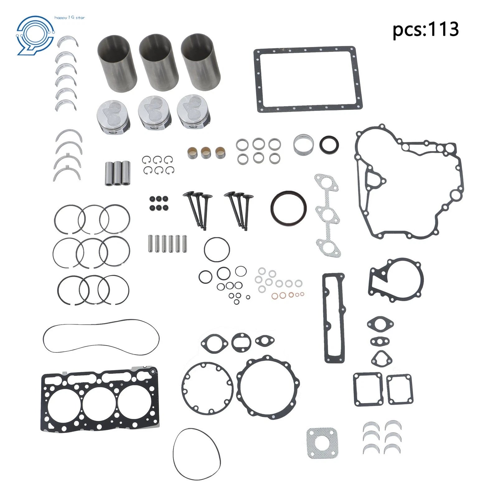 Overhaul Rebuild Kit for Kubota D1105 Engine Tractors (B2400STE)
