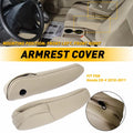2Pcs Beige Leather Front Seat Armrest Cover for Honda CR-V (2010–2011)