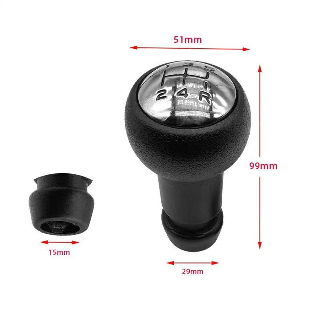 5 Speed Manual Gear Shift Knob for Peugeot 106 107 205 206, Citroen C2 C3 C4 (2000-2014)