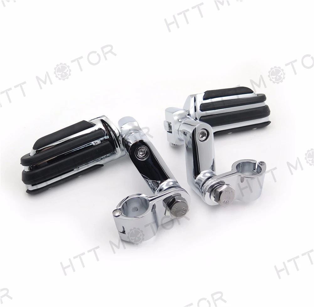 Flame Foot Peg Clamps 1" for Harley Sportster 883 1340 XL1200 (1986–2023)