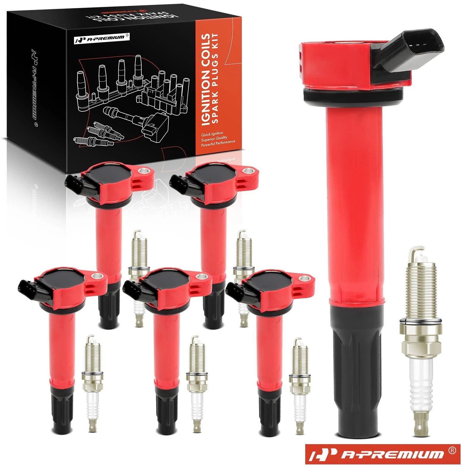 Ignition Coil & Iridium Spark Plug Kit for Toyota Tundra 4Runner (2007-2023)