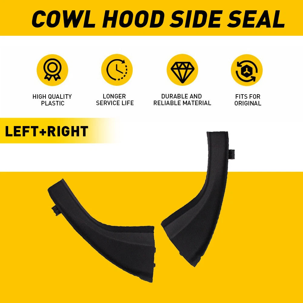 2X Front Windshield Wiper Cowl Trim Black for Toyota RAV4 (2006–2012)