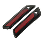 Set of 2 Black/Chrome Saddlebag Latch Covers for Harley Touring (2014–2023)