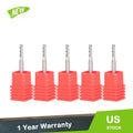 Set of 5 Carbide End Mills for Various Applications (3/32", 4 Flute)