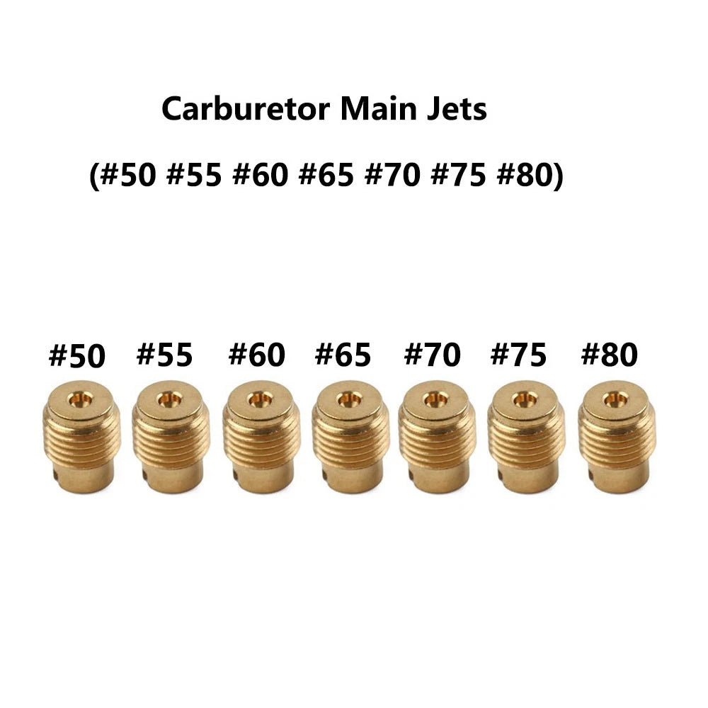 7pcs Carb Main Jet for Honda GX160 GX200 Predator 212cc (#50-#80)