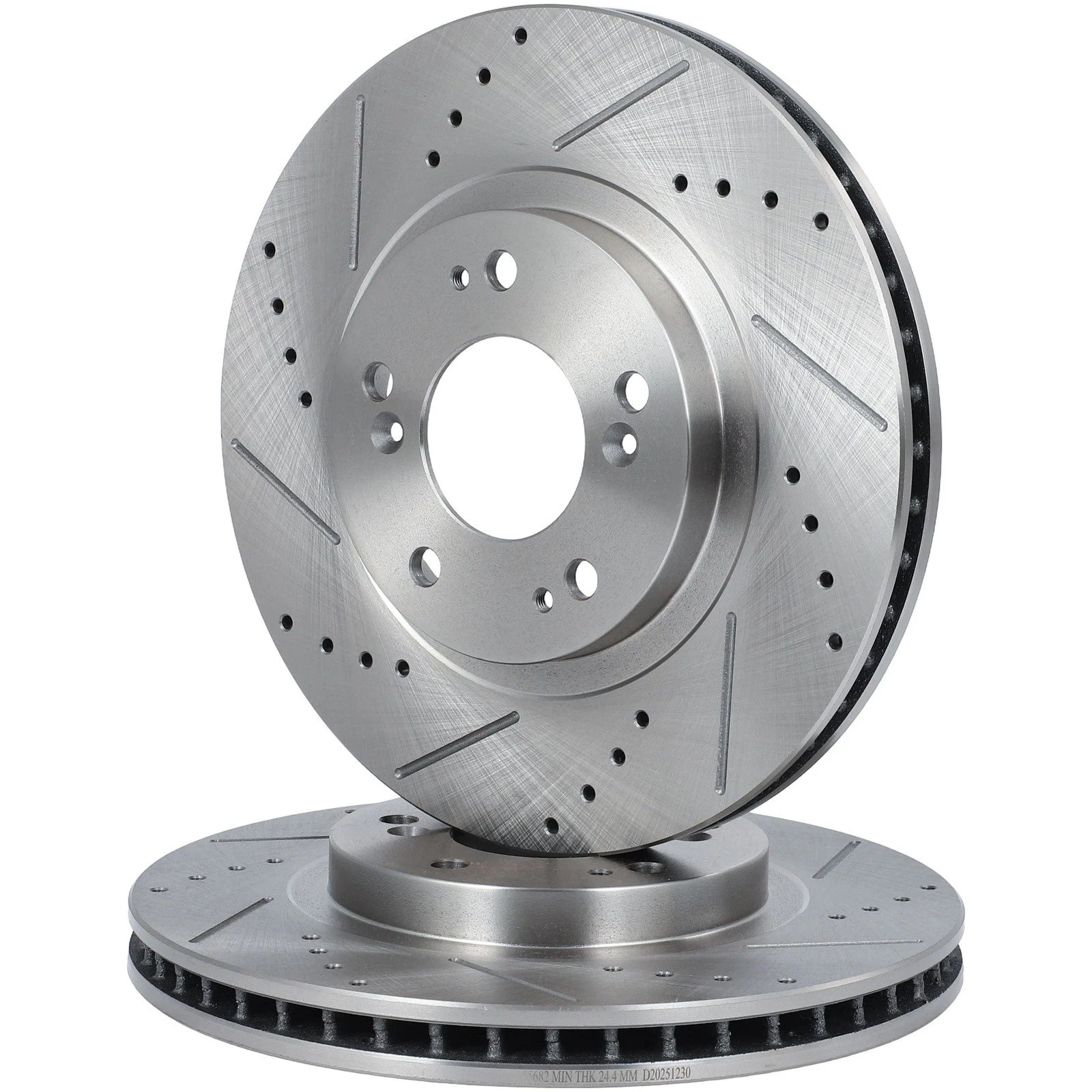 Front Brake Drilled & Slotted Rotors & Ceramic Pads for Dodge Avenger (2008–2014)
