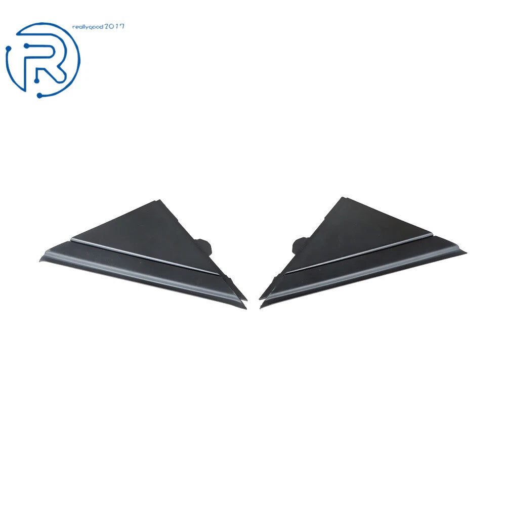 Set of 2 Reverse Mirror Triangle Panels for Fiat 500 (2012-2019) Black