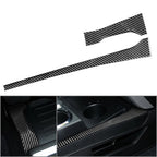 2X Black Carbon Fiber Gear Shift Side Panel Trim for Toyota Tundra (2014–2021)