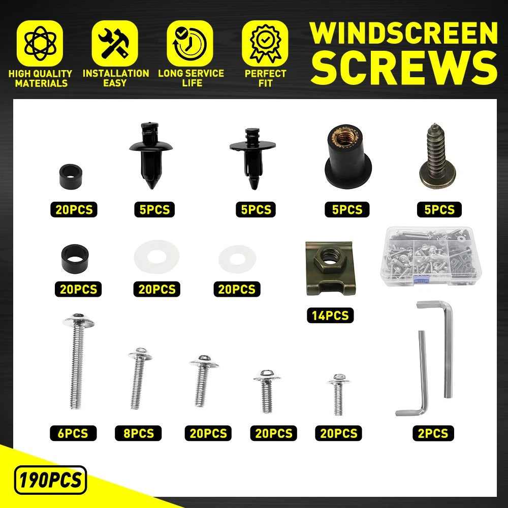 Fairing Bolts Kit for Suzuki GSXR600 GSXR750 GSXR1000 (Silver)