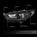 Projector Clear Lens Headlights for Ford Fusion (2013–2016)