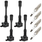 Set of 4 Ignition Coils and Spark Plugs for Ford Transit Connect (2014–2016)