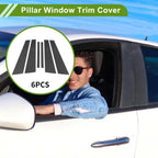 Set of 6 Door Pillar Window Trim for BMW 7-Series (2017–2022) Carbon Fiber